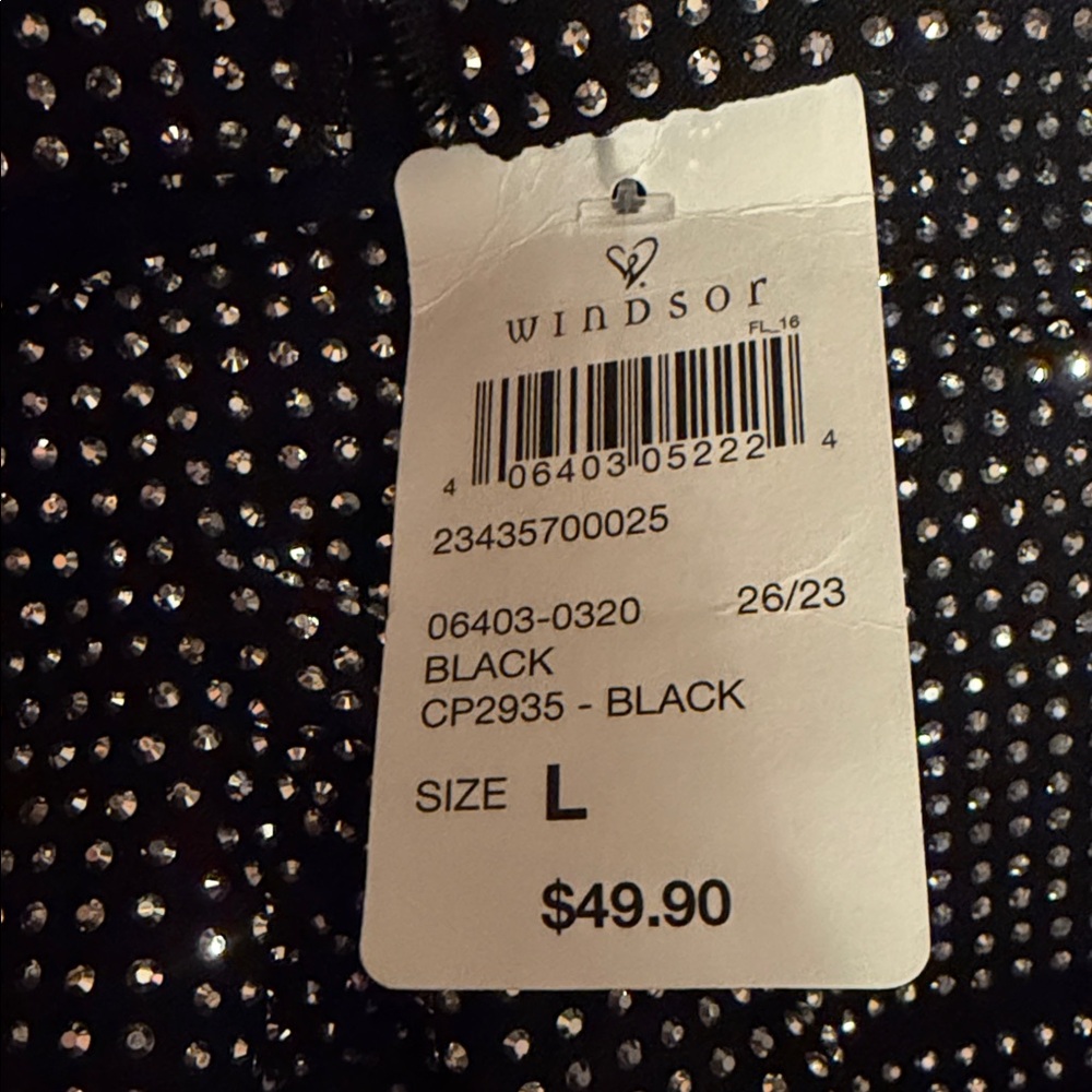 Windsor Black Rhinestone-Embellished Shorts - Picture 3 of 3